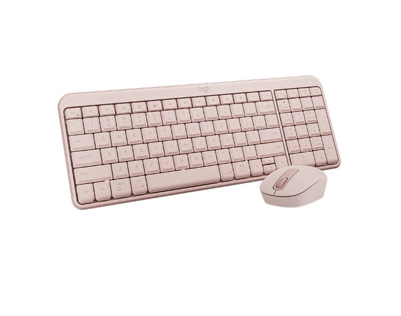 Combo bàn phím chuột bluetooth Logitech MK250( Đen – Trắng – Hồng )