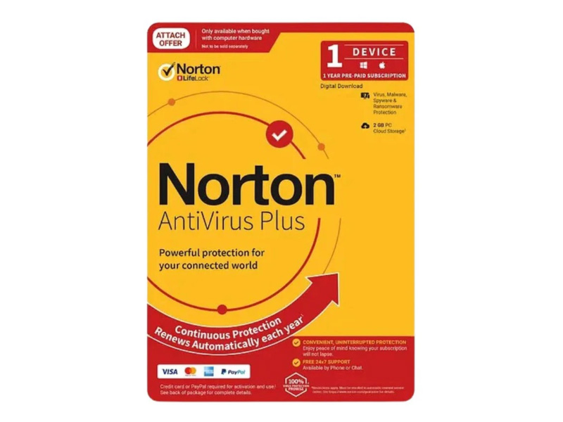 Phần mềm Phần mềm Norton Antivirus NAV PLUS 2GB 1U 1D