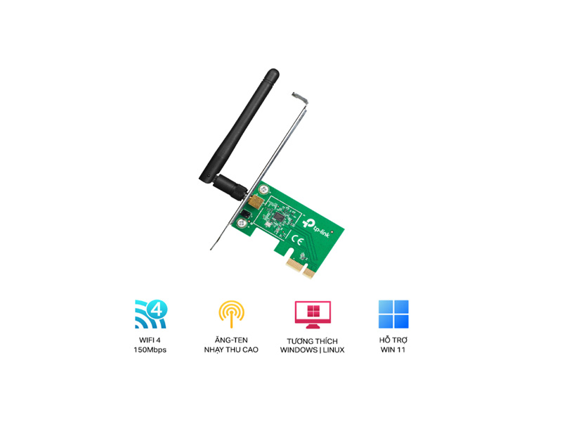 Card mạng PCIe WiFi N150 TP-Link TL-WN781ND