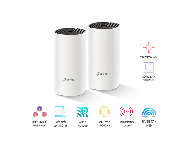 Hệ thống Wifi Mesh TPLink Deco E4 ( 2 pack)