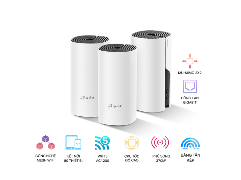 Hệ thống Wifi Mesh TPLink Deco M4 (3-pack)